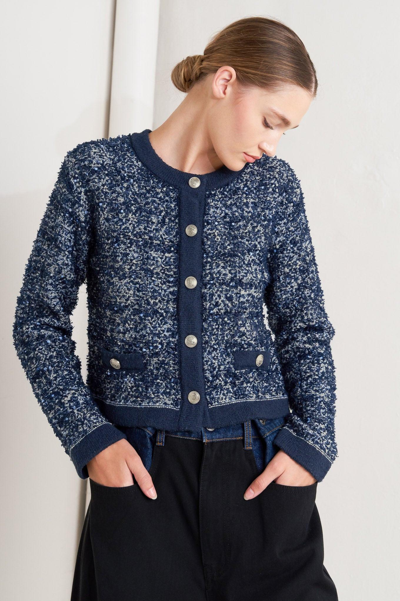 BOUTIQUE GLANCE SWEATER KNIT CARDIGAN Flying Tomato