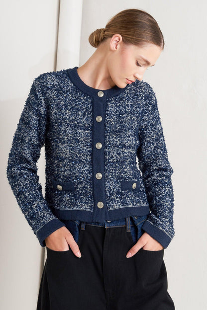 BOUTIQUE GLANCE SWEATER KNIT CARDIGAN Flying Tomato