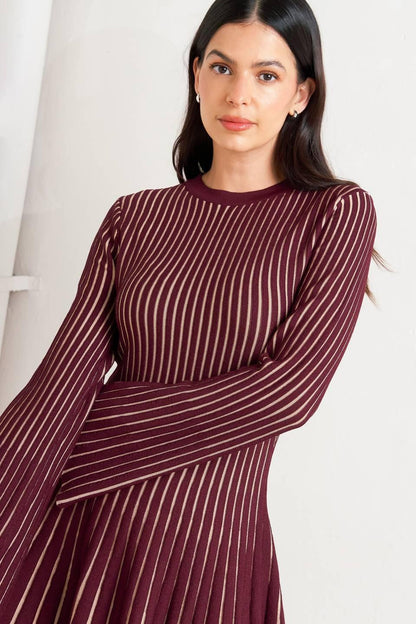 VERTICAL GRACE SWEATER MINI DRESS Flying Tomato