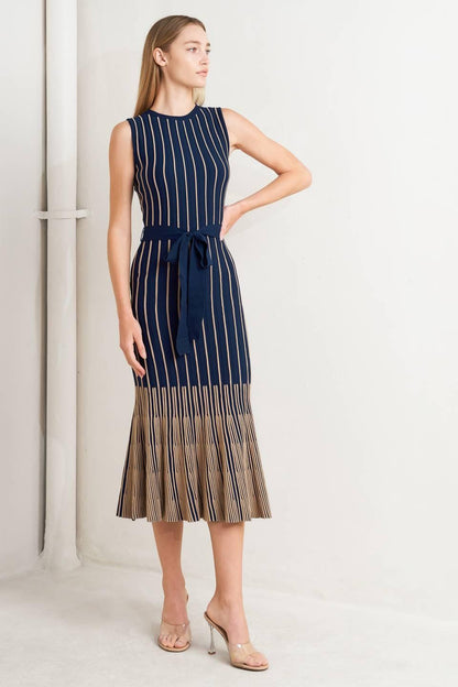 SMOOTH WEIGHTED FEEL KNIT MIDI DRESS Flying Tomato