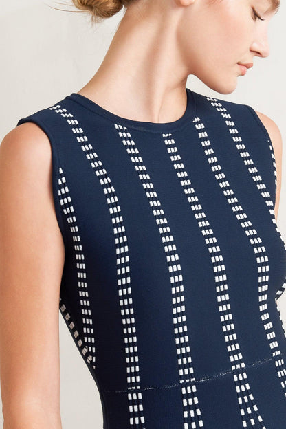 PERFECTLY POISED JACQUARD SWEATER MIDI DRESS Flying Tomato