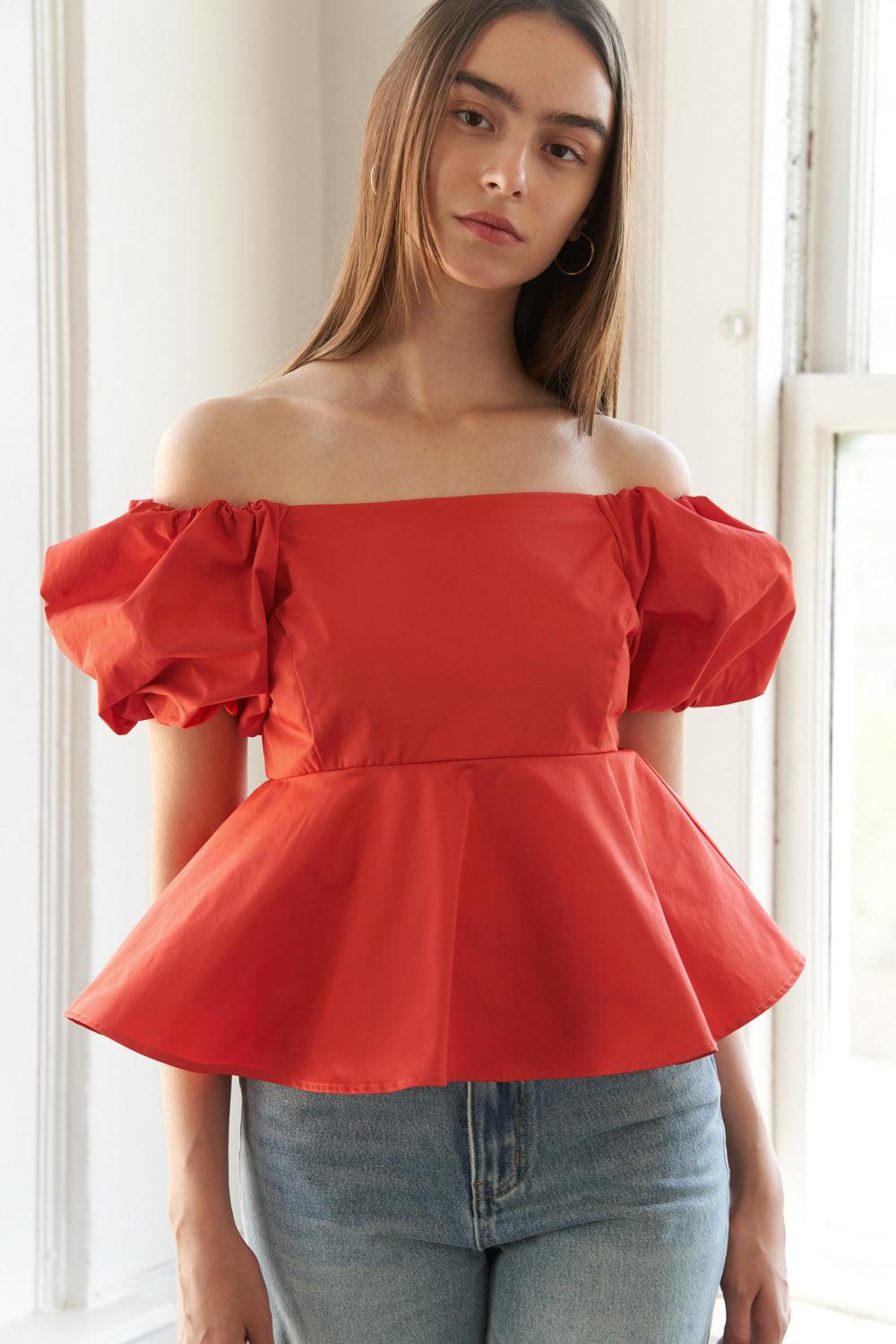 STUNNING GLORY WOVEN TOP Flying Tomato
