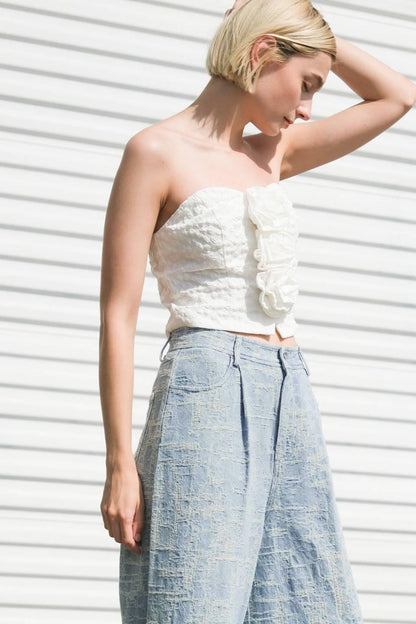 SUMMERY DARLING WOVEN TOP Flying Tomato