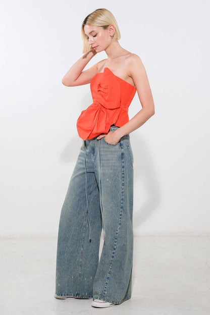 SUNSHINE SELECTION WOVEN TOP Flying Tomato