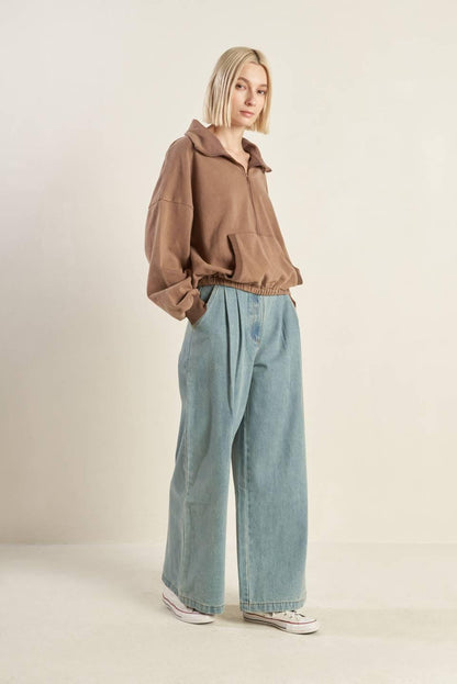 DELIGHTFUL DRAPE FRENCH TERRY SWEATSHIRT Flying Tomato