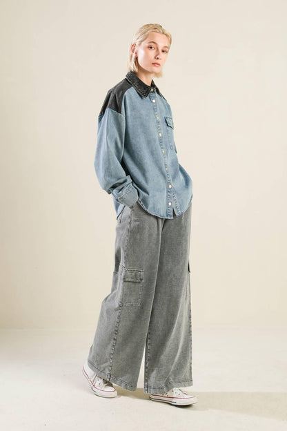 MY LOVE FOR YOU DENIM SHIRT Flying Tomato