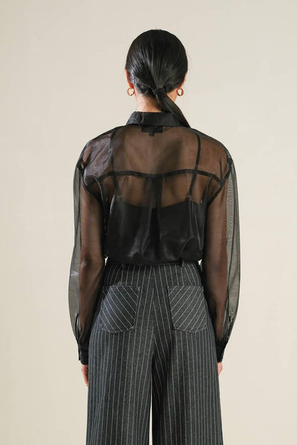 LOVE OVER FEAR ORGANZA TOP Flying Tomato