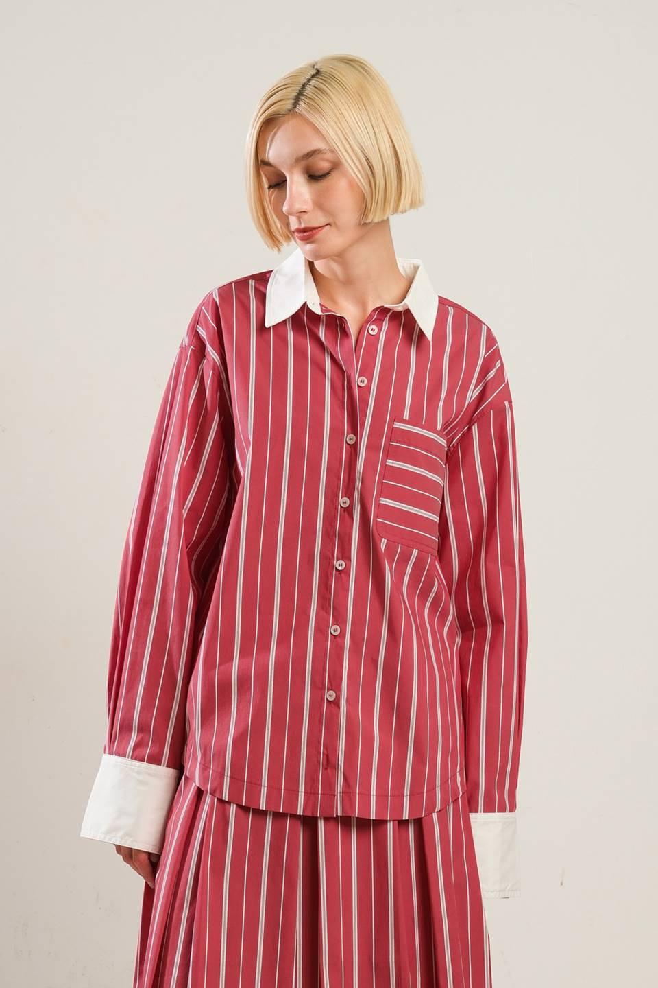 BEHIND THE GRIN WOVEN TOP Flying Tomato
