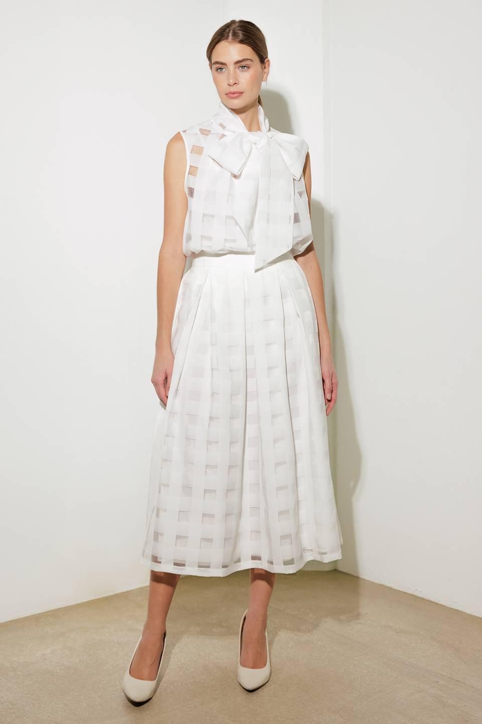 LIVE FOR US WHITE WOVEN ORGANZA TOP Flying Tomato