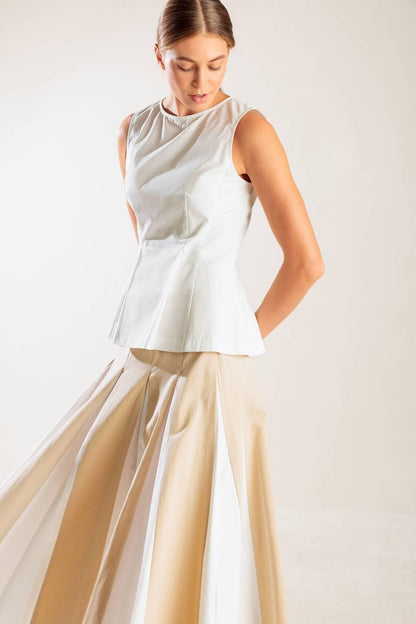 FIRST DATE WHITE WOVEN TOP Flying Tomato