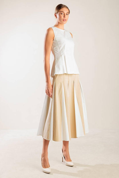 FIRST DATE WHITE WOVEN TOP Flying Tomato