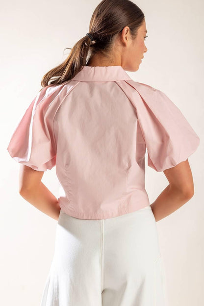 MEET YOU AT THE GARDEN WOVEN TOP Flying Tomato
