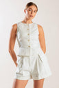 LOVE LETTERS WHITE WOVEN VEST Flying Tomato