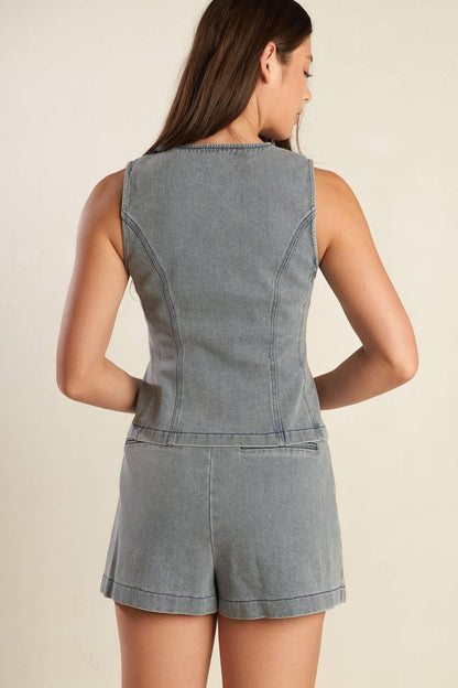DAISY DATE DENIM VEST Flying Tomato