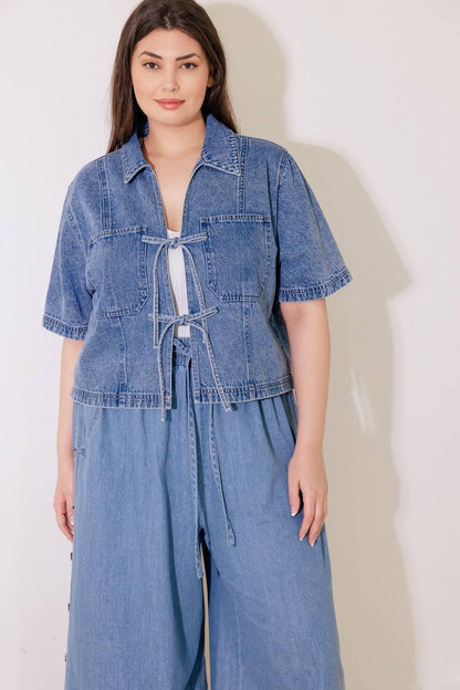 BY CHANCE DENIM TOP Flying Tomato