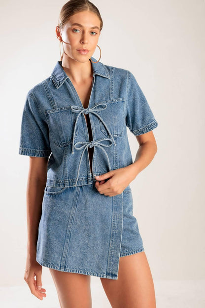 BY CHANCE DENIM TOP Flying Tomato