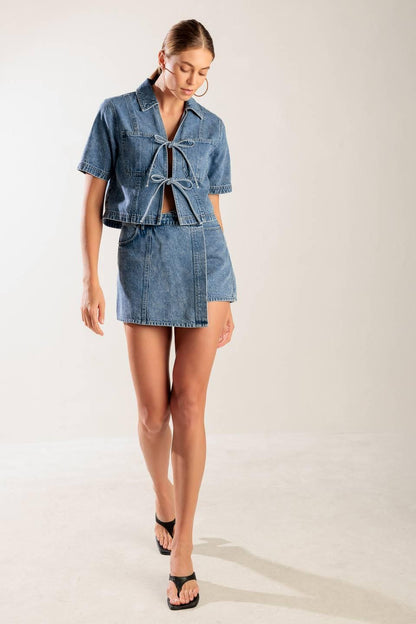 BY CHANCE DENIM TOP Flying Tomato