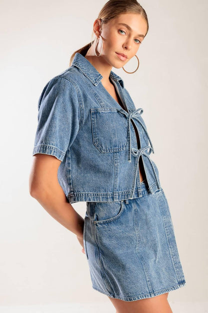 BY CHANCE DENIM TOP Flying Tomato