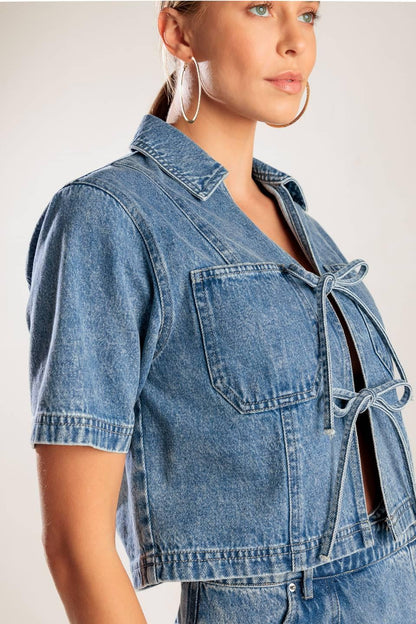 BY CHANCE DENIM TOP Flying Tomato