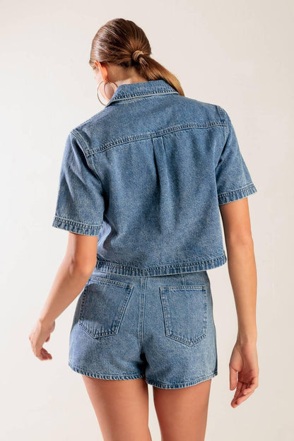 BY CHANCE DENIM TOP Flying Tomato