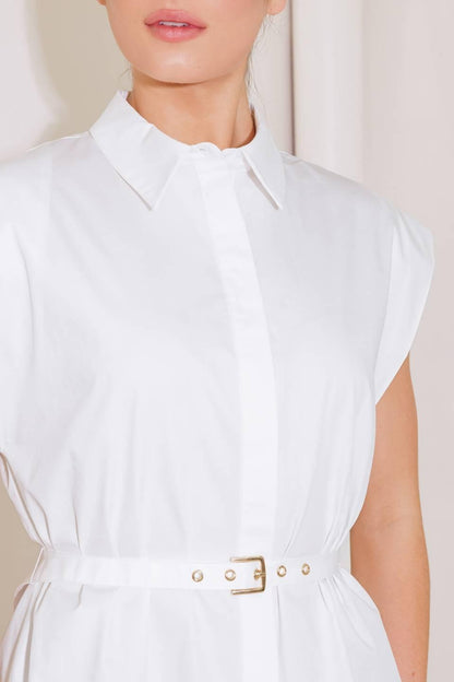 ON CLOUD NINE WHITE WOVEN TOP Flying Tomato