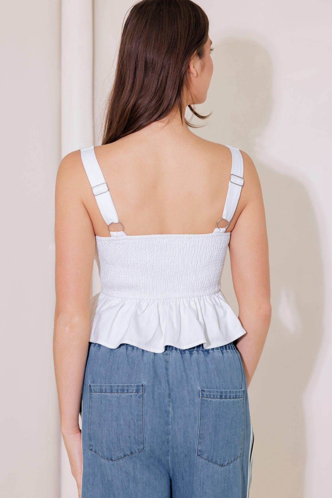 IN THIS MOMENT WHITE WOVEN TOP Flying Tomato