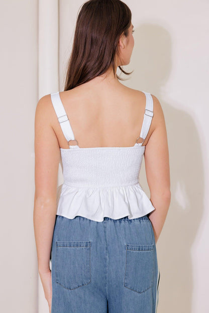 IN THIS MOMENT WHITE WOVEN TOP Flying Tomato