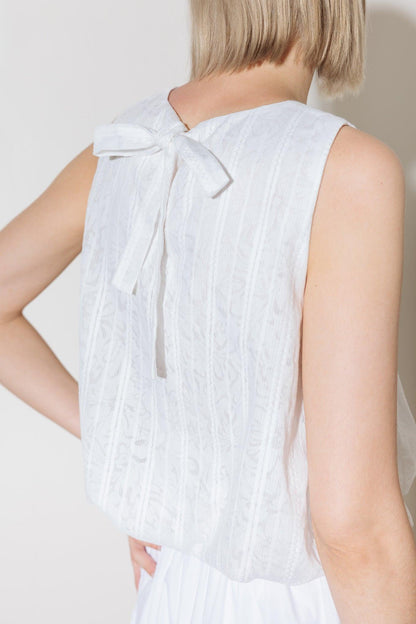 TIMELESS WITH EDGE WOVEN LACE TOP Flying Tomato