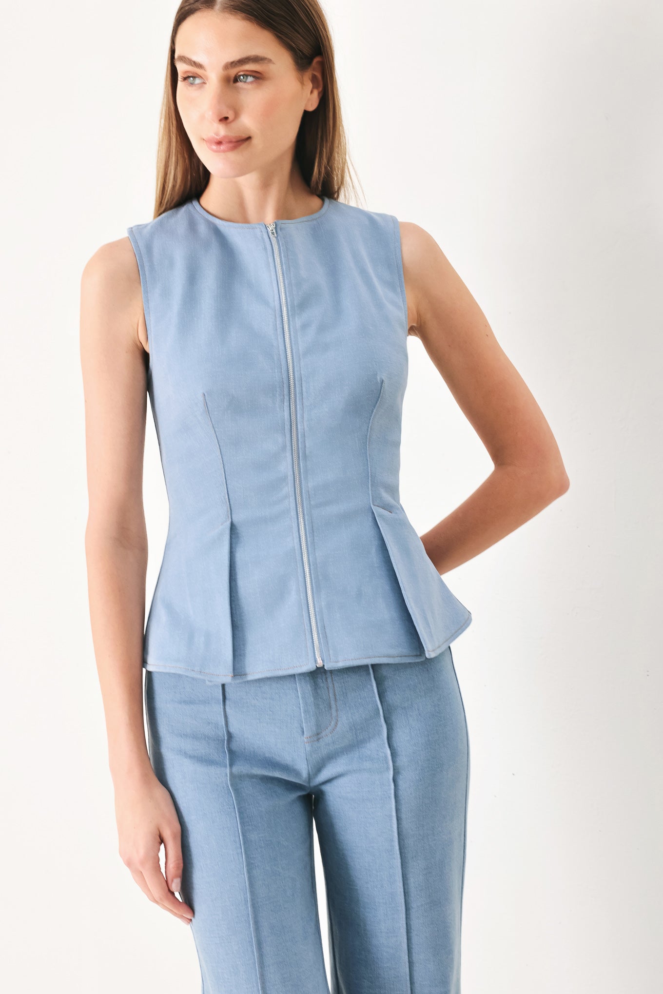 LUNA FLARE WOVEN TOP Flying Tomato