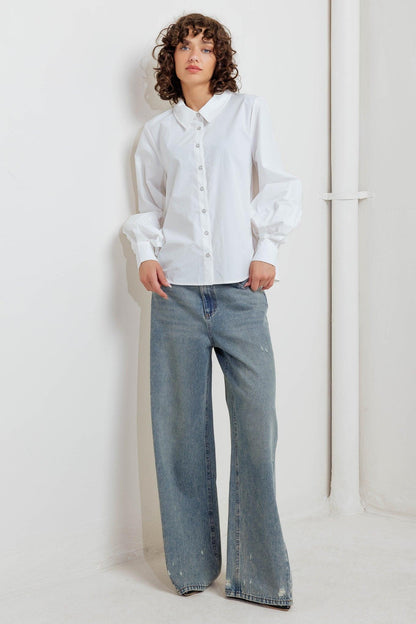 WHITE NOISE SOLID WOVEN TOP Flying Tomato