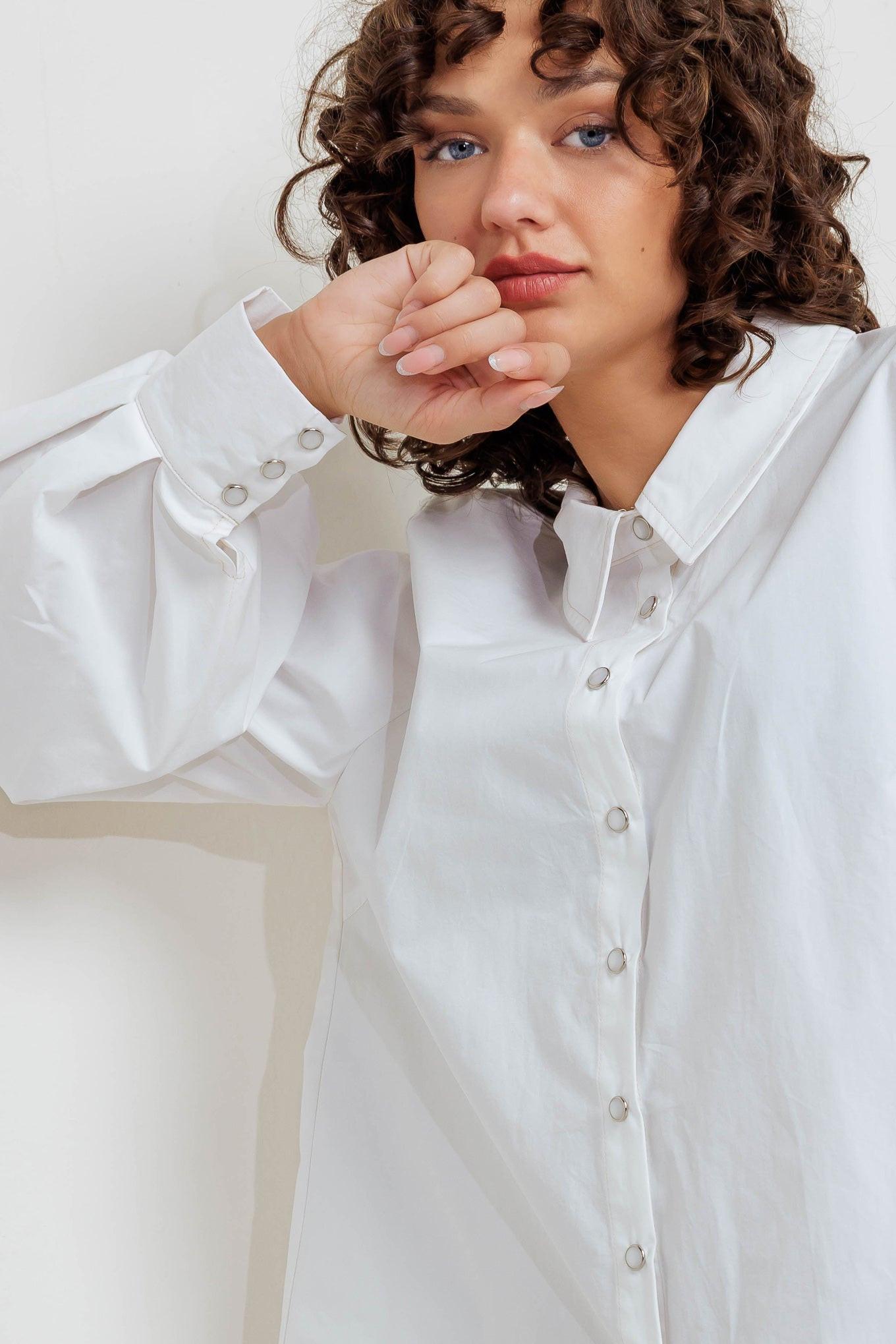 WHITE NOISE SOLID WOVEN TOP Flying Tomato