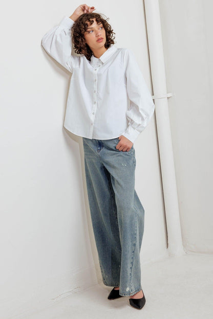 WHITE NOISE SOLID WOVEN TOP Flying Tomato