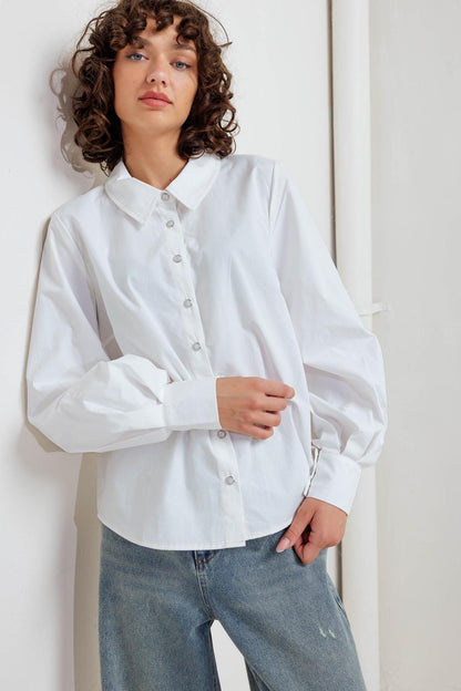 WHITE NOISE SOLID WOVEN TOP Flying Tomato