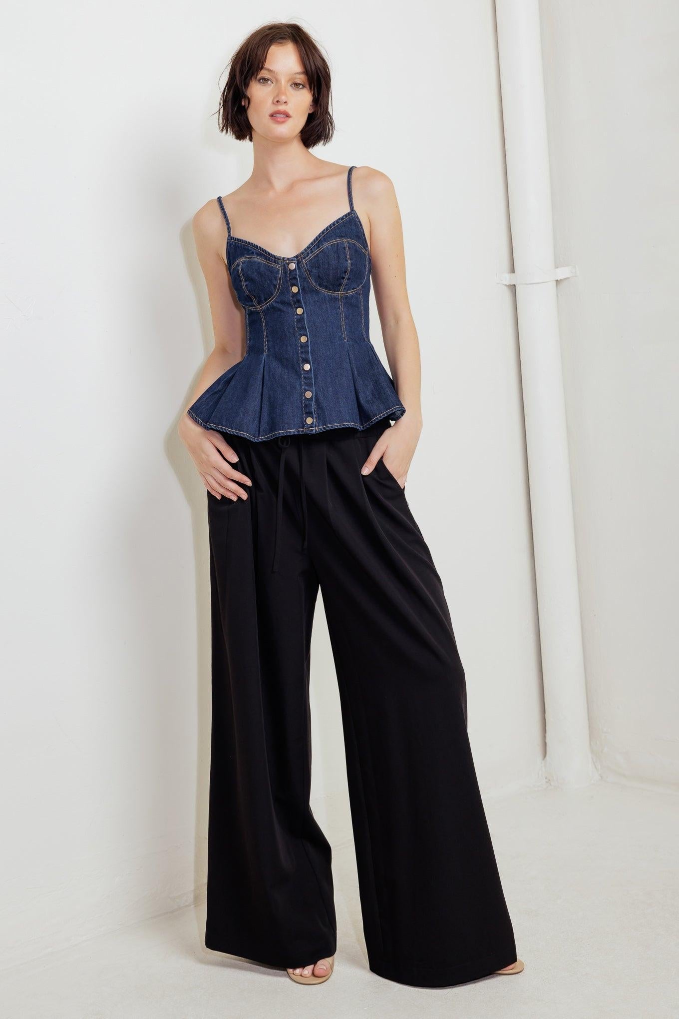 SILENT AUTHORITY DENIM CAMI TOP Flying Tomato