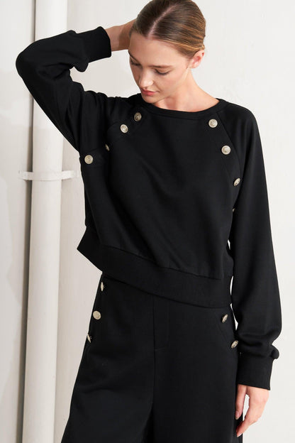 BLACK REGIMENT WOVEN TOP Flying Tomato