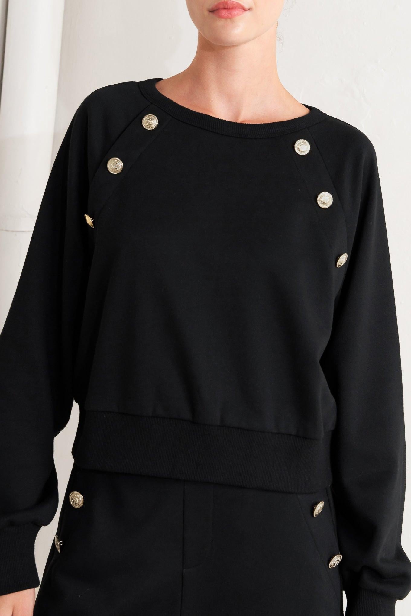 BLACK REGIMENT WOVEN TOP Flying Tomato