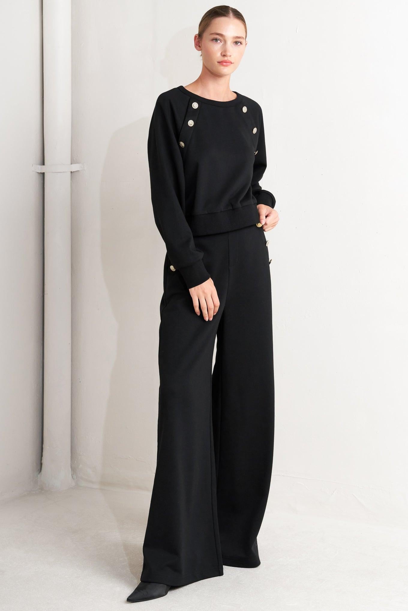 BLACK REGIMENT WOVEN TOP Flying Tomato