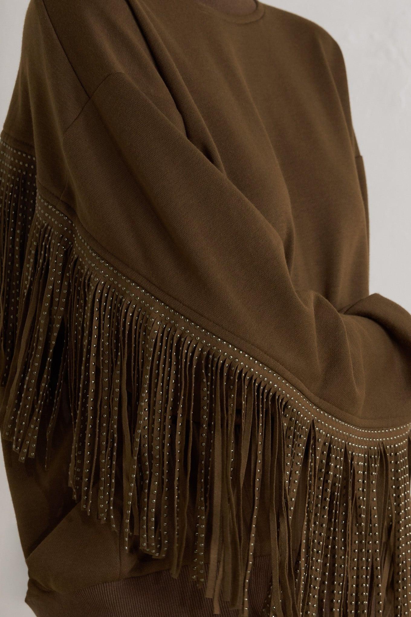 FRINGE CITY PULLOVER KNIT TOP Flying Tomato