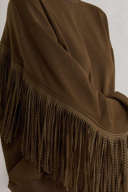 FRINGE CITY PULLOVER KNIT TOP Flying Tomato