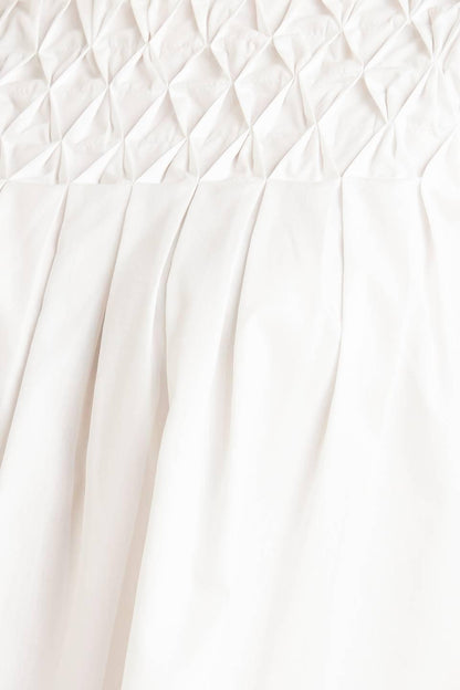 WHITE DREAM PUFF WOVEN TOP Flying Tomato