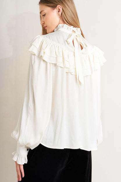 EDWARDIAN WALTZ WOVEN TOP Flying Tomato