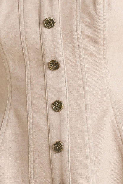 MODERN CORSET MOCHA KNIT TOP Flying Tomato