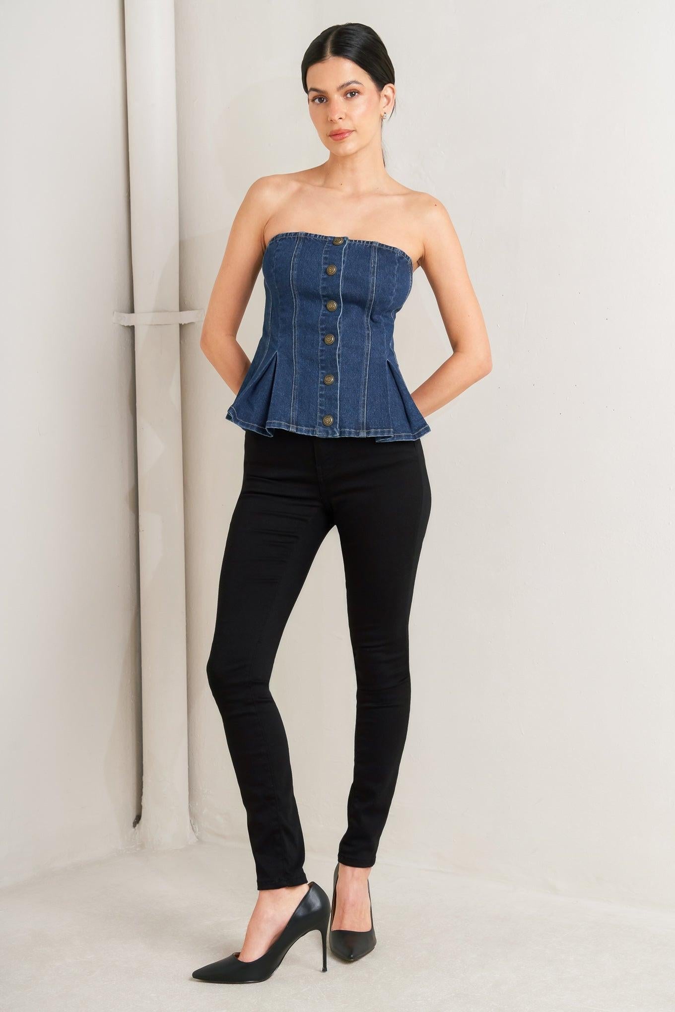 URBAN FABLE DENIM TOP Flying Tomato