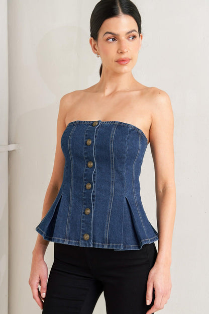 URBAN FABLE DENIM TOP Flying Tomato