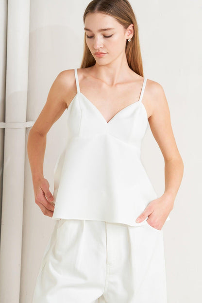 MINIMAL MOOD WOVEN CAMI TOP Flying Tomato
