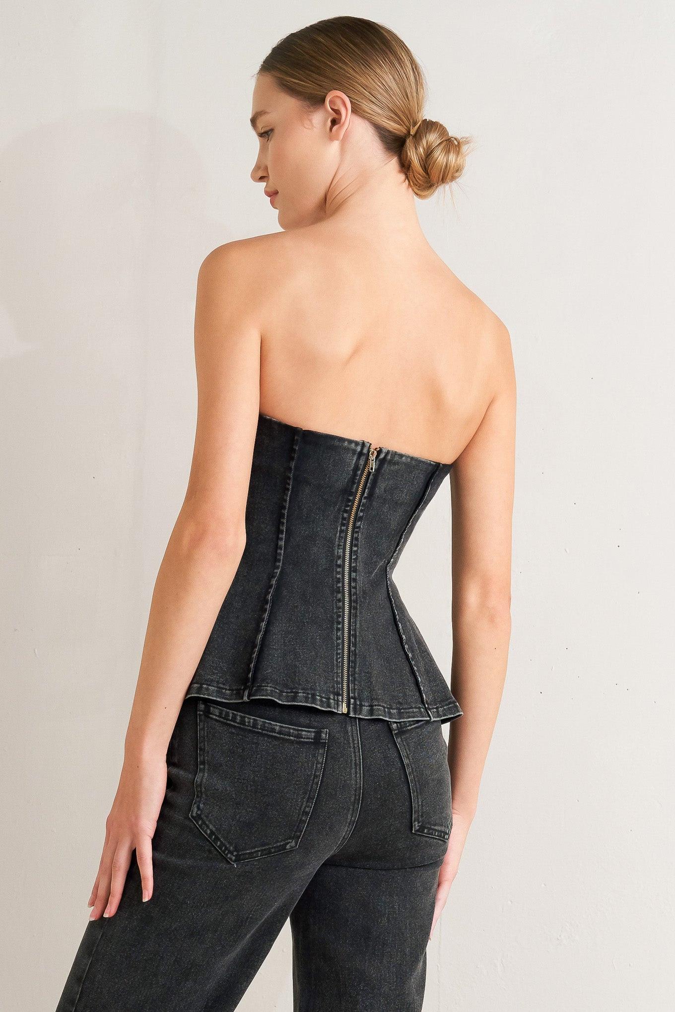 NIGHT SHAPE DENIM TOP Flying Tomato