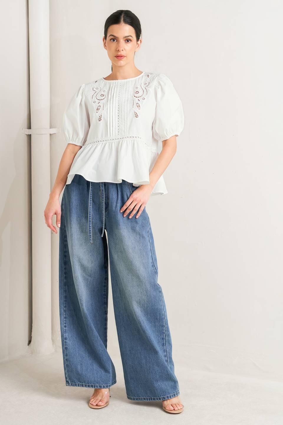 SILENT MORNING WOVEN TOP Flying Tomato