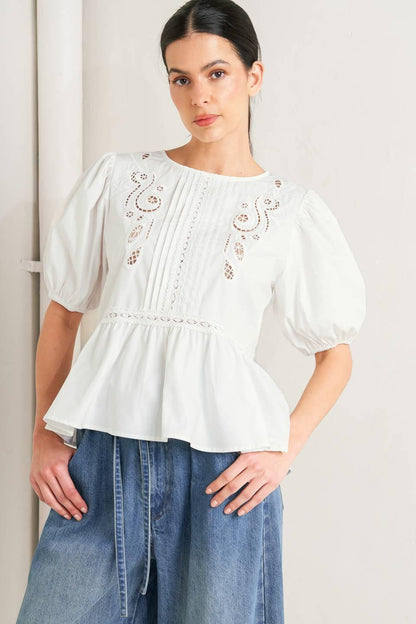 SILENT MORNING WOVEN TOP Flying Tomato