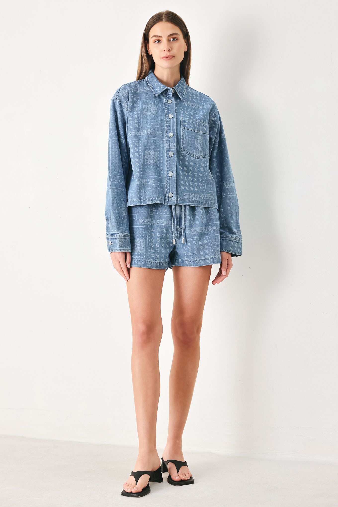 VINTAGE BANDANA DENIM JACKET Flying Tomato