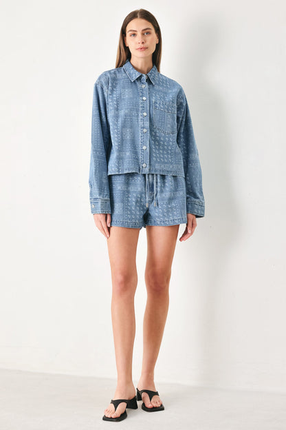 VINTAGE BANDANA DENIM JACKET Flying Tomato